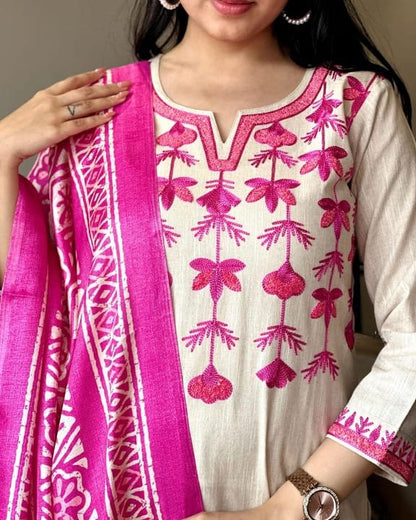 3 piece dress (top bottom dupatta)